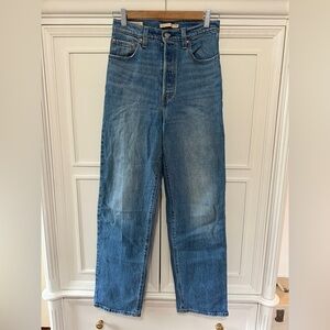 Levi's Ribcage Straight Ankle Button-Fly Jeans